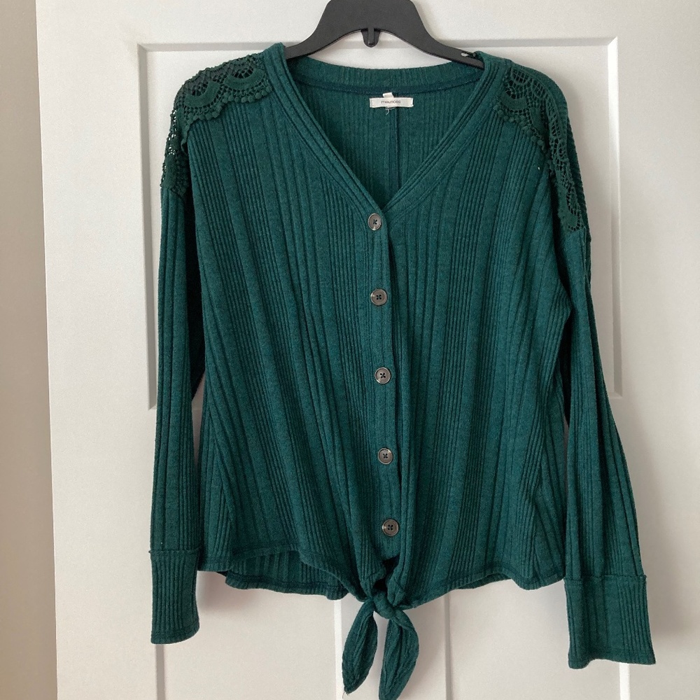 Maurices Green Long Sleeve Sweater